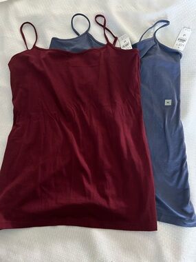 Loft Burgundy and Periwinkle Camisoles - SET
